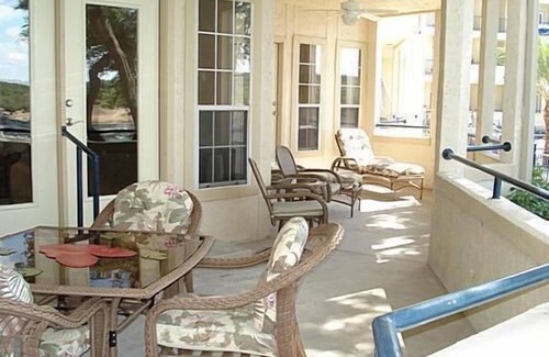 Highland Lake Estates Condo | Villa 1104 - This 1/1 condo has a great view of Lake Travis with a king bed