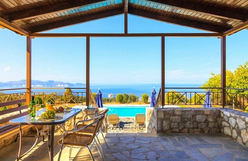 Mesovounia Villa | Villa Aetos Large Private Pool Sea Views A C Wifi Eco-friendly - 921