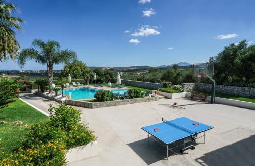 Asteri Villa | Villa Anna with Private Pool, Play area & BBQ, 5km from the Beach