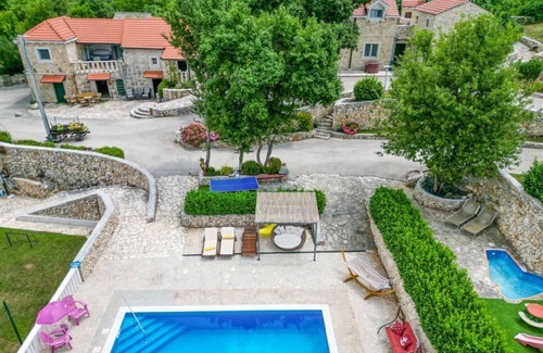 Dicmo Villa | Villa Brkic with private pool and playground- ideal for families & friends