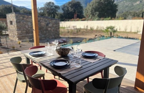 Moltifao Villa | Villa Capu Bianco Piscine Privée 2 ch 1 Grande Salle de Douche , wc Indépendant