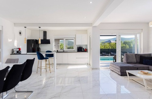 Dicmo Villa | Villa Gabriel with heated pool, Jacuzzi, sauna, children playground, WIFI, private parking, pet friendly