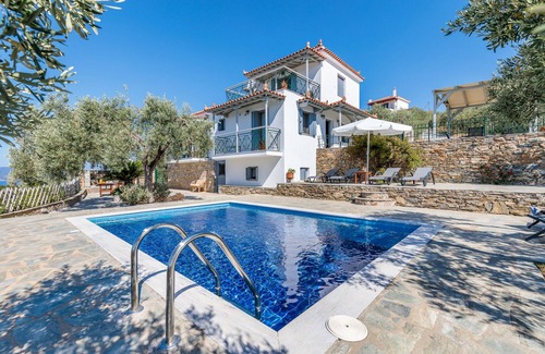 Glossa Villa | Villa Glikeria, W/pool, Lovely Sea Views And Close To Everything