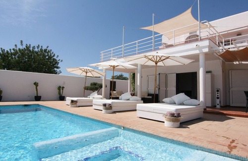 Sant Josep de sa Talaia Villa | VILLA MARA - Private villa with pool, free fast WIFI & Alarm. Views to Playa den bossa beach.
