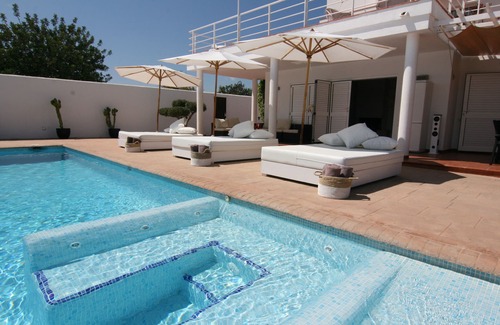 Sant Josep de sa Talaia Villa | VILLA MARA - Private villa with pool, free fast WIFI & Alarm. Views to Playa den bossa beach.
