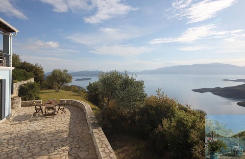 Poros Villa | Villa Panorama Lefkada. Exceptional sea views - Infinity pool - air con.