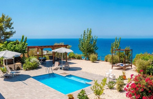 Latchi Villa | Villa Paradiso Sunset Private Pool Walk to Beach Sea Views A C Wifi - 3072