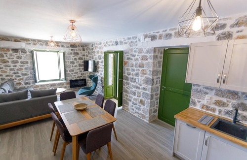 Limeni House | Villa POSEIDON with shared pool, exposed position over the sea, Peloponnese