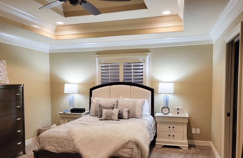 Judson House | Villa resort getaway, Hot tub, golf cart, game room, movie theater, pool, 4 acre