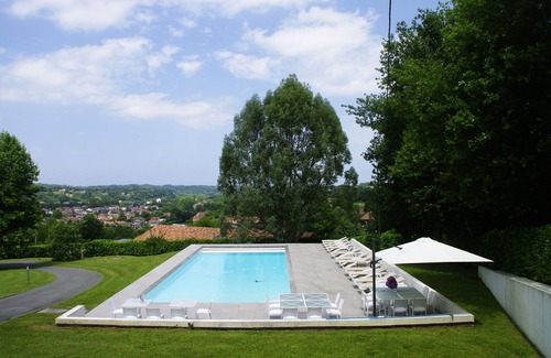 Ascain Villa | Villa, very large pool, village on foot, village and Rhune views, sleeps 18.