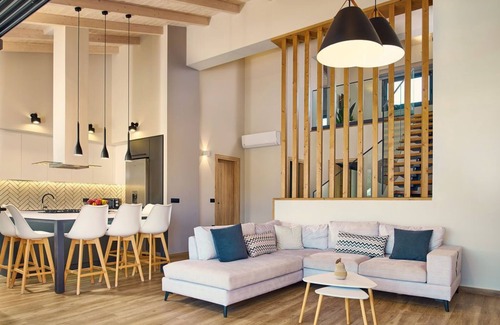 Drosia Villa | Villa with pool and sea view at 250 m from beach