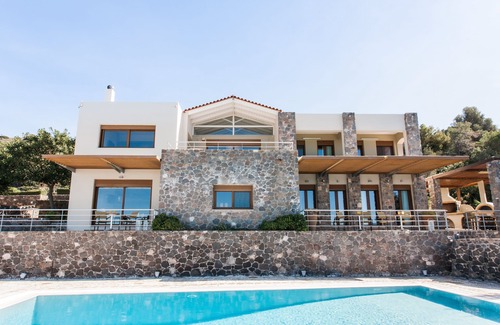 Aegina Villa | Villa Zefi in Aegina, up to 12, sea-views, priv. pool, Marathonas beach at 300m