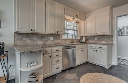 Central Oklahoma City House | Village Cozy, Modern ranch with huge shower and covered patio!