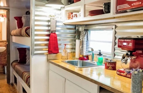 Glen Rose House | Vintage Spartan RV. River Access.