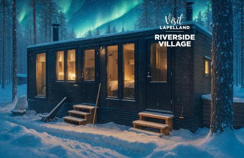 Kolari Ski Chalet | Visit Lapelland - Riverside Village with a Nature View, Fireplace, Sauna, Kitchen