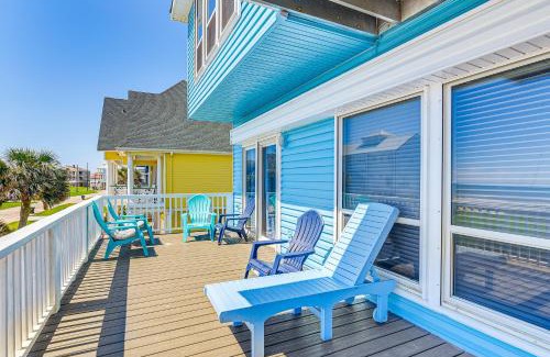 Hershey Beach House | Walk to Beach Home with 2 Decks in Galveston!