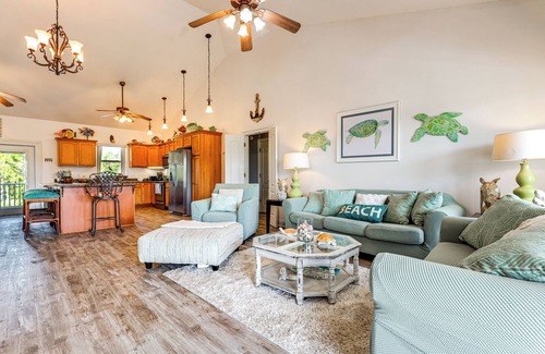 Surf Side Shores House | Walk to Beach: Peaceful Home in Gulf Shores!