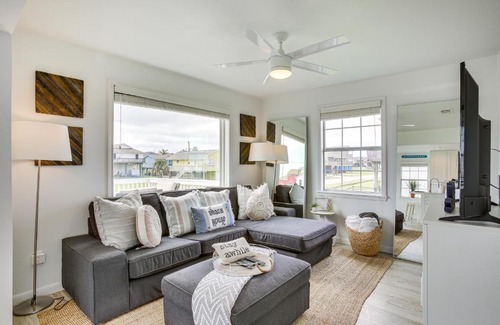 Terramar Beach House | Walk to Beach Updated Home with Deck in Galveston!