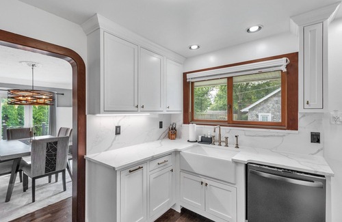 Birmingham House | Walk to shopping, Charming Modern European cottage with huge deck