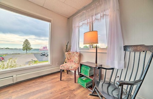 St Ignace Apartment | Walkable St Ignace Condo with Lake Huron Views