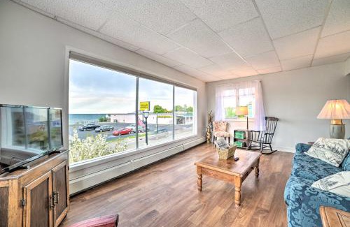 St Ignace Apartment | Walkable St Ignace Condo with Lake Huron Views