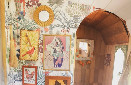 Irene Cabin | Wanderlust Skoolie with AC near Corsicana, TX