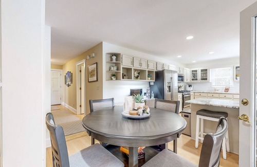 Salisbury House | Waterfront allergy-free home with 40-foot fishing dock, canoe, home theater