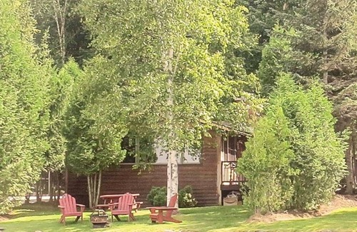 Saranac Lake Cabin | Waterfront Bear Cabin on Lake Colby in Saranac Lake, ideal setting year-round
