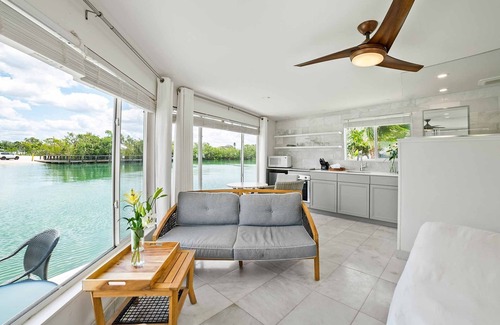 Nokomis House | Waterfront Boathouse One Room Bungalow with Private Beach Access