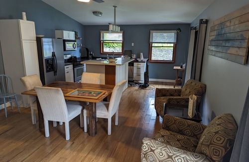Siren Cabin | Waterfront Cabin in Siren on Clear Lake, Hot Tub, sandy shoreline & more.