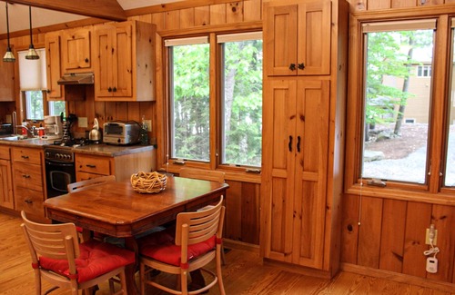 Meredith House | Waterfront cabin near Fish Cove with private dock, water access, firepit, grill