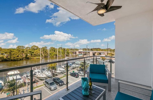 Merritt Island Condo | Waterfront Captain's Stateroom