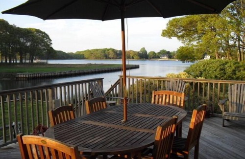 Silver Beach House | Waterfront Charmer with boat slip on idyllic Shelter Island for summer rental