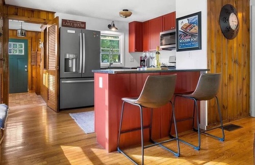 South Casco House | Waterfront cottage in protected cove. Private dock. Close to sand bar!