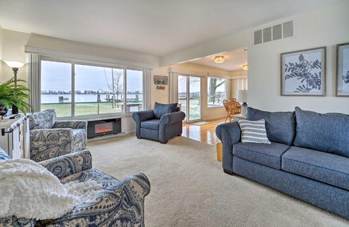 Casco House | Waterfront East China Home with Dock and Patio!