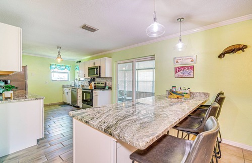 Spring Hill Cottage | Waterfront Hernando Beach Home w/Dock & Hot Tub!