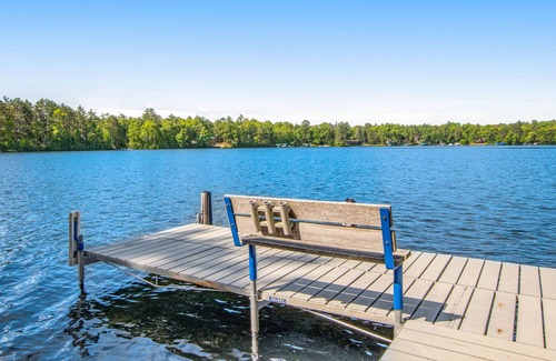 Lac du Flambeau House | Waterfront home with WiFi, central AC, dock access, and washer/dryer