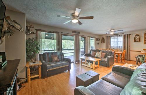 Golden House | Waterfront Home with Fire Pit on Table Rock Lake