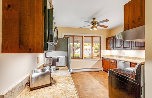 Annapolis House | Waterfront home with scenic porches, yard, grill, jetted tub, central AC, & W/D