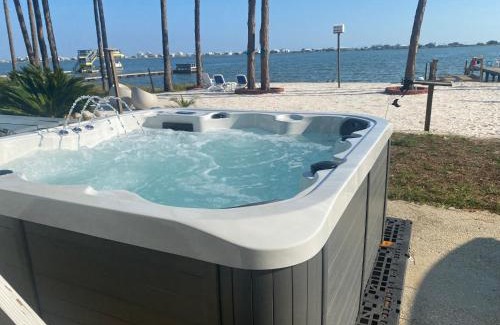 Gulf Shores House | Waterfront Home With Private Beach & Hot Tub