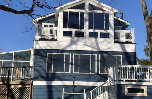 Monticello Apartment | Waterfront Studio on Lake Schaffer, Walking distance to Indiana Beach