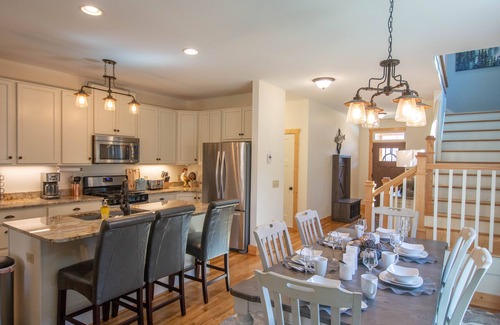 West Jefferson House | West Town Way - Downtown West Jefferson Home - Fireplace - Sleeps 8