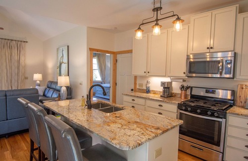 West Jefferson House | West Town Way - Downtown West Jefferson Home - Fireplace - Sleeps 8