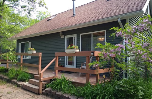 Caseville Cottage | 'Whispering Oaks' Cottage with Lake Access, Outdoor Fire Pit and More!