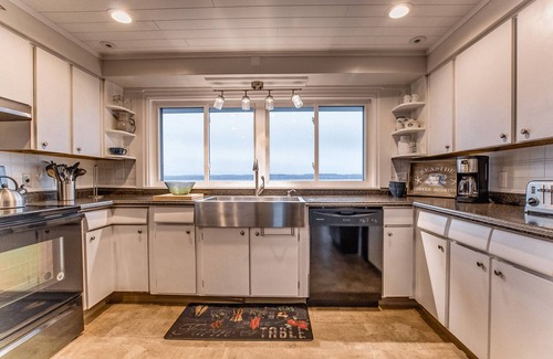 Geneva House | Wide Open Views: rural home on Seneca lake, private lakefront, huge yard, hot tub, and playground