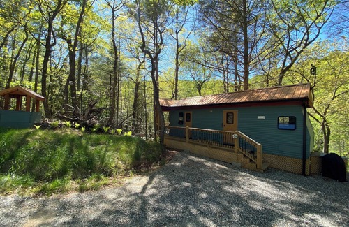 Deep Gap House | “Wild Blue Yonder “is a camper set up on a permanent foundation