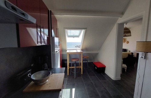 Le Croisic Apartment | Wild coastline, exceptional sea view, close to shops and TGV station