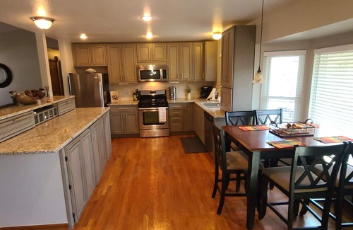Louisville House | WONDERFUL RANCH-Louisville-gas F.P. on back patio/H.S. Int-GAS F/P Living Room.
