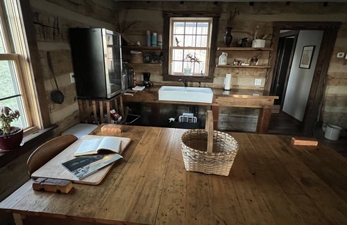 Saint Donatus Cabin | Wooden Head Cabin Early1800's Log Cabin with a View and Modern Amenities