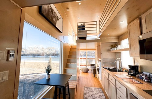 Pear Park House | XL tiny home with two lofted queen beds and full size futon on the main level.